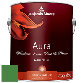 Benjamin Moore Aura 526 Waterborne Interior Satin Finish покрытие цвет RAL 6017 