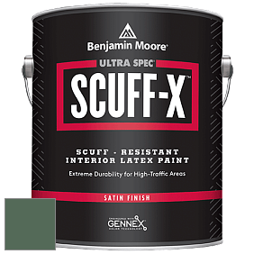 Benjamin Moore 486 Ultra Spec SCUFF-X Interior Satin Finish краска цвет NCS S 6020-G10Y 