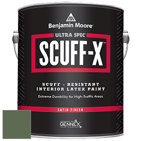 Benjamin Moore 486 Ultra Spec SCUFF-X Interior Satin Finish краска цвет NCS S 6020-G30Y 