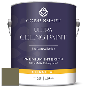 COLOR SMART CS 758 ULTRA CEILING PAINT ультраматовая краска цвет NCS S 6020-G70Y 