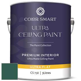COLOR SMART CS 758 ULTRA CEILING PAINT ультраматовая краска цвет NCS S 6030-B90G 