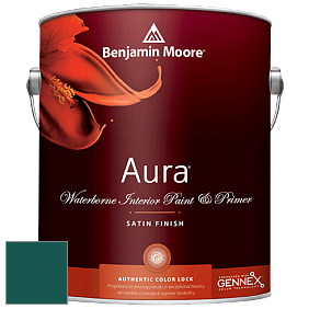 Benjamin Moore Aura 526 Waterborne Interior Satin Finish покрытие цвет NCS S 6035-B60G 