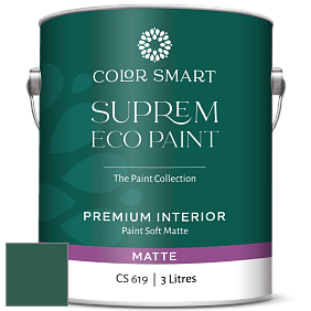 COLOR SMART CS 619 SUPREM ECO PAINT матовая краска цвет NCS S 6030-B90G 