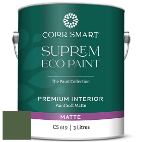COLOR SMART CS 619 SUPREM ECO PAINT матовая краска цвет NCS S 6030-G30Y 