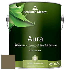 Benjamin Moore Aura 528 Waterborne Interior Semi-gloss Finish краска цвет NCS S 6020-G90Y 