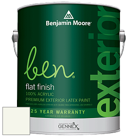 Benjamin Moore Ben 541 Waterborne Exterior Flat Finish краска цвет OC-122 Cotton Balls