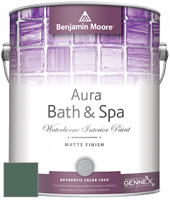 Benjamin Moore Aura 532 Bath & Spa Waterborne Interior Paint Matte Finish краска цвет NCS S 6020-G 