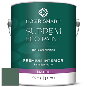 COLOR SMART CS 619 SUPREM ECO PAINT матовая краска цвет NCS S 6020-G 