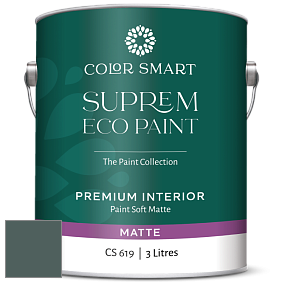 COLOR SMART CS 619 SUPREM ECO PAINT матовая краска цвет NCS S 7010-B70G 