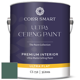 COLOR SMART CS 758 ULTRA CEILING PAINT ультраматовая краска цвет NCS S 6020-B90G 