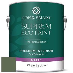 COLOR SMART CS 619 SUPREM ECO PAINT матовая краска цвет NCS S 6020-G30Y 