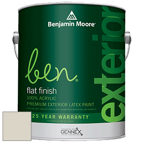 Benjamin Moore Ben 541 Waterborne Exterior Flat Finish краска цвет OC-14 Natural Cream