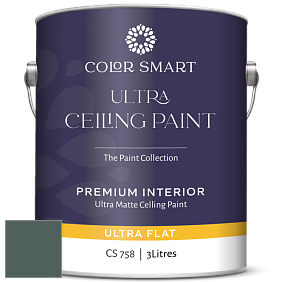 COLOR SMART CS 758 ULTRA CEILING PAINT ультраматовая краска цвет NCS S 7010-B70G 
