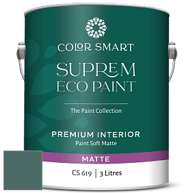 COLOR SMART CS 619 SUPREM ECO PAINT матовая краска цвет NCS S 6020-B70G 