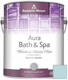 Краска Benjamin Moore Aura Bath & Spa Interior Paint Matte Finish (532) цвет 2053-60 Tear Drop Blue