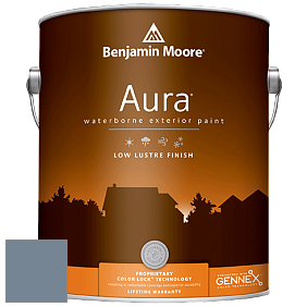 Benjamin Moore Aura 634 Waterborne Exterior Low Lustre Finish краска цвет 1629 Bachelor Blue