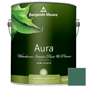 Краска Aura Waterborne Interior Semi-gloss Finish (528) цвет 595 Deep Jungle