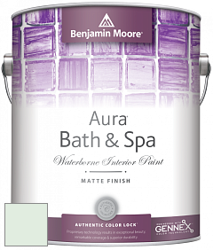 Benjamin Moore Aura 532 Bath & Spa Waterborne Interior Paint Matte Finish краска цвет 2035-70 Italian Ice Green