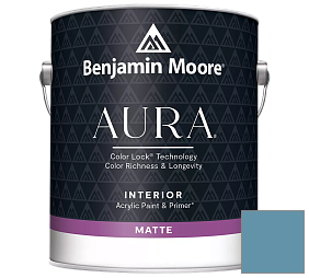 Краска Benjamin Moore Aura Interior Paint - Matte (522) цвет 2062-40 Blue Daisy