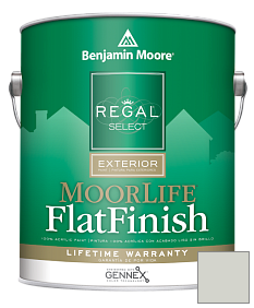 Краска Regal Select Exterior Paint-MoorLife Flat Finish (W105) цвет OC-52 Gray Owl