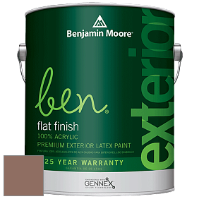 Benjamin Moore Ben 541 Waterborne Exterior Flat Finish краска цвет 1236 Sorrel Brown