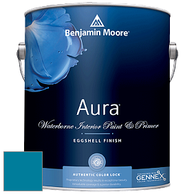 Benjamin Moore Aura 524 Waterborne Interior Eggshell Finish краска цвет 2059-30 Laguna Blue