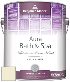 Benjamin Moore Aura 532 Bath & Spa Waterborne Interior Paint Matte Finish краска цвет 2146-60 Cream Silk