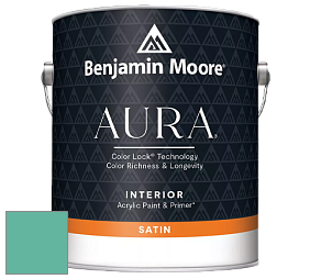 Benjamin Moore Aura 526 Waterborne Interior Satin Finish покрытие цвет NCS S 2040-B80G 