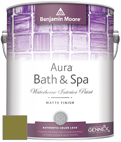 Benjamin Moore Aura 532 Bath & Spa Waterborne Interior Paint Matte Finish краска цвет NCS S 4050-G60Y 