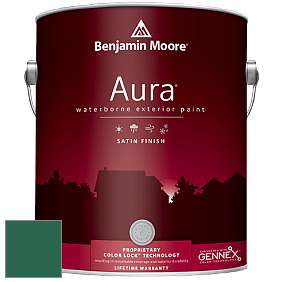 Benjamin Moore Aura 631 Waterborne Exterior Satin Finish краска цвет 2046-10 Calypso Green