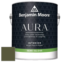 Benjamin Moore Aura 528 Waterborne Interior Semi-gloss Finish краска цвет NCS S 6530-G50Y 