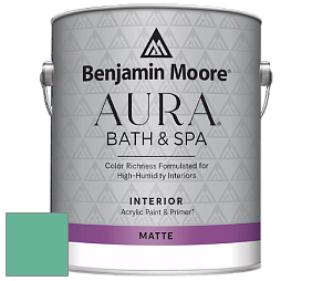 Benjamin Moore Aura 532 Bath & Spa Waterborne Interior Paint Matte Finish краска цвет NCS S 2040-B90G 