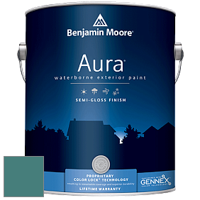 Benjamin Moore Aura 632 Waterborne Exterior Semi-Gloss Finish краска цвет 2049-30 Teal Ocean