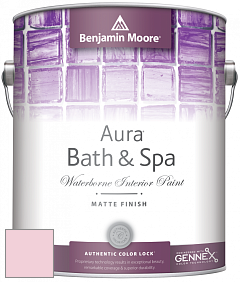Benjamin Moore Aura 532 Bath & Spa Waterborne Interior Paint Matte Finish краска цвет 2087-60 Ribbon Pink