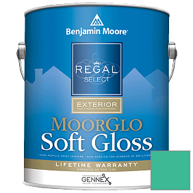 Краска Regal Select Exterior Paint-Moor GloSoft Gloss Finish (W096) цвет 615 Mayan Green