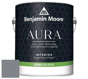 Benjamin Moore Aura 528 Waterborne Interior Semi-gloss Finish краска цвет 1615 Rock Gray