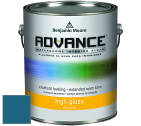 Benjamin Moore 794 Advance Interior Paint-High Gloss глянцевая алкидная эмаль цвет 2059-20 Caribbean Azure