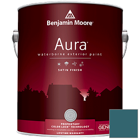 Краска Aura Waterborne Exterior Satin Finish (631) цвет 728 Bermuda Turquoise