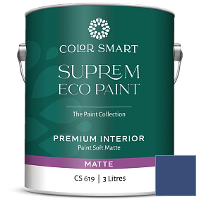 Краска COLOR SMART CS 619 SUPREM ECO PAINT матовая краска цвет 2066-10 Blue
