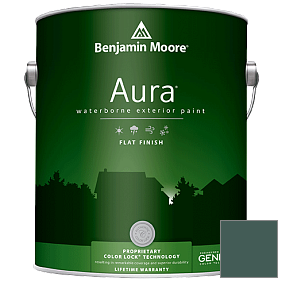 Краска Benjamin Moore Aura 629 Waterborne Exterior Flat Finish краска цвет 2051-10 Yukon Green