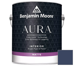 Краска Benjamin Moore Aura Interior Paint - Matte (522) цвет 2064-10 Bold Blue