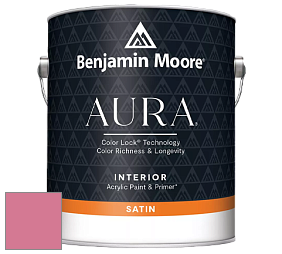 Benjamin Moore Aura 526 Waterborne Interior Satin Finish покрытие цвет 2004-40 Pink Starburst
