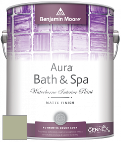Benjamin Moore Aura 532 Bath & Spa Waterborne Interior Paint Matte Finish краска цвет 439 Palisades Park