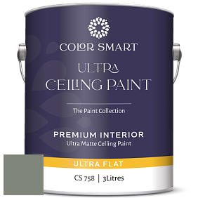 COLOR SMART CS 758 ULTRA CEILING PAINT ультраматовая краска цвет NCS S 5010-G30Y 