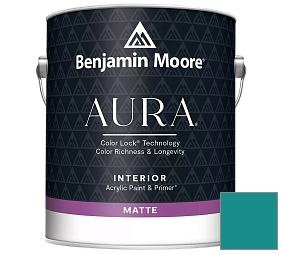 Краска Benjamin Moore Aura Interior Paint - Matte (522) цвет 734 Tropical Teal