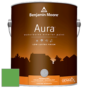 Benjamin Moore Aura 634 Waterborne Exterior Low Lustre Finish краска цвет 2033-30 Fresh Scent Green