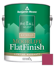 Краска Regal Select Exterior Paint-MoorLife Flat Finish (W105) цвет 2079-20 Blushing Red