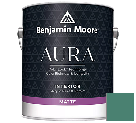 Краска Benjamin Moore Aura Interior Paint - Matte (522) цвет 650 Highlands Green