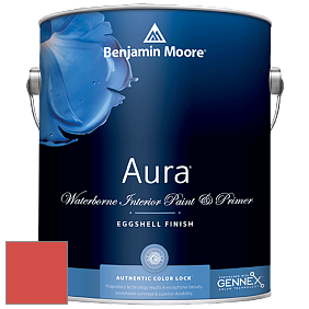 Benjamin Moore Aura 524 Waterborne Interior Eggshell Finish краска цвет 2011-20 Blazing Orange