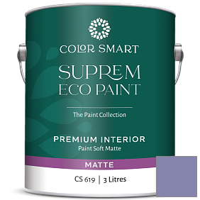 Краска COLOR SMART CS 619 SUPREM ECO PAINT матовая краска цвет 1406 Purple Heart